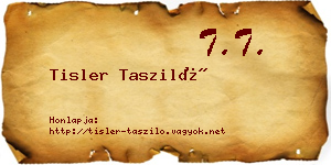Tisler Tasziló névjegykártya